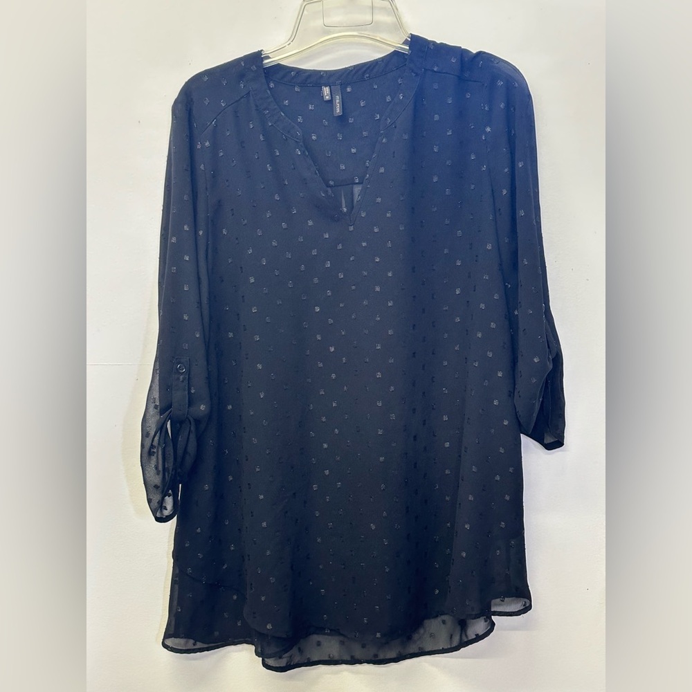 💎 Maurice's Elegant Semi-Sheer Black Women's Tunic  💎